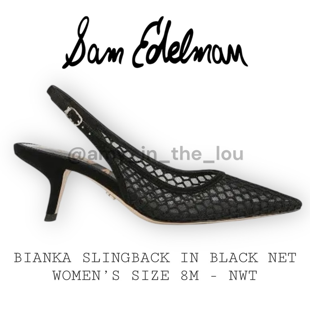 Sam Edelman Black Bianka Slingback Heels
